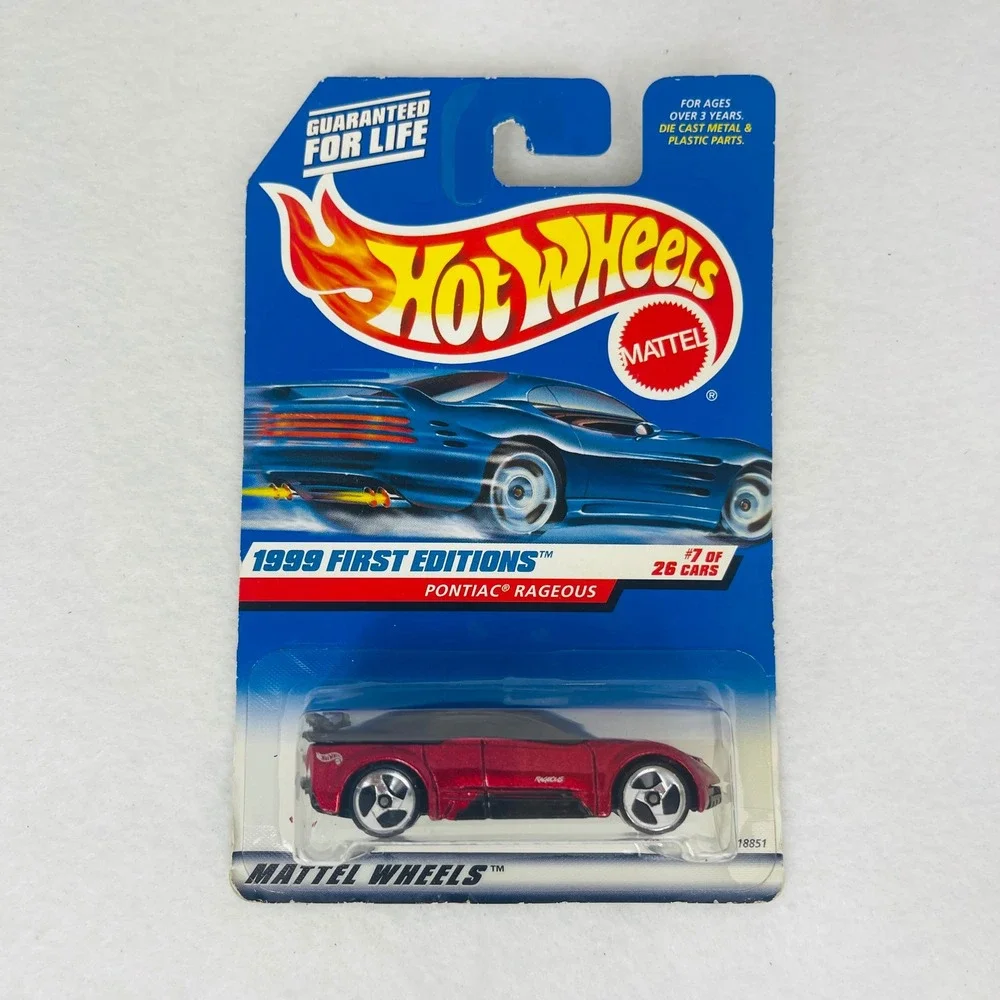 Hot Wheels 1999 First Editions Pontiac Rageous Red 7/26 Collector 675 18851